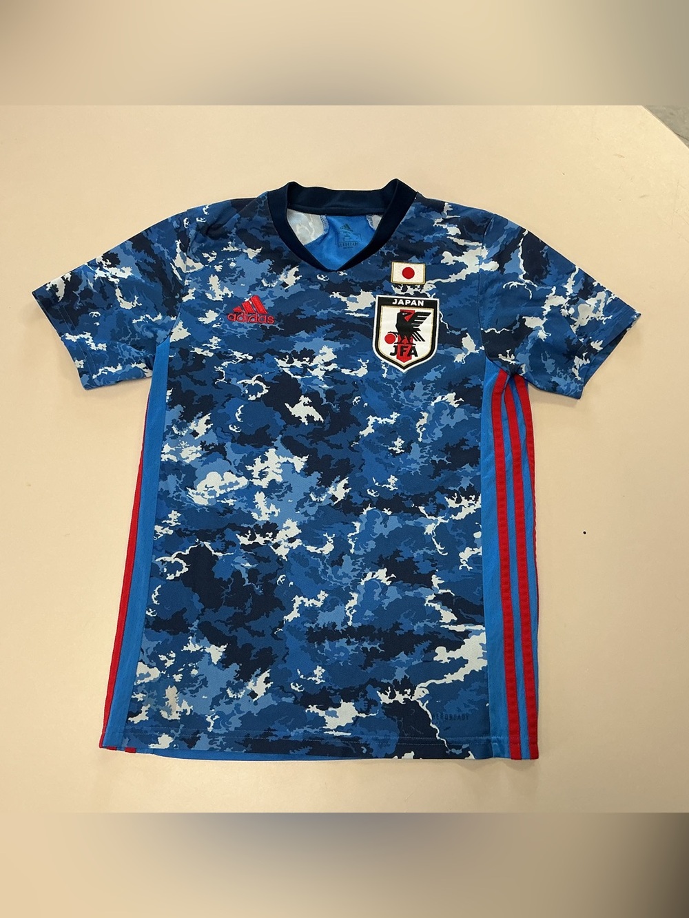 adidas Kids Japan Camo Jersey - Blue, Black, Red